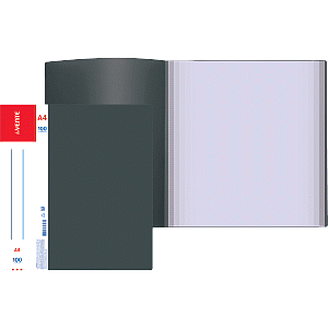 папка 100м/ф  daily 30мкм, 0.8мм, сменная этикетка, черная 3107404 /devente