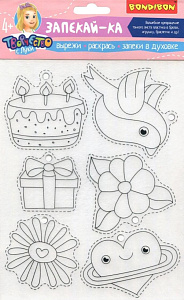 набор для творч. пластика запекай-ка 1лист 6 фигурок для раскрашивания вв2679 /bondibon набор для творч. пластика запекай-ка 1лист 6 фигурок для раскрашивания вв2679 /bondibon