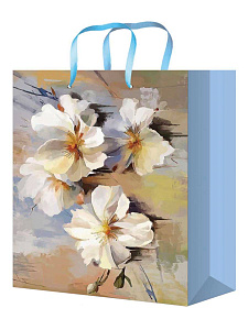пакет бумажный 26,4*32,7*8 нарисованные цветы ламинированный, пкп-4293 /optima изображение пакет бумажный 26,4*32,7*8 нарисованные цветы ламинированный, пкп-4293 /optima фото