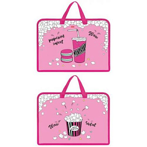 папка с ручками а4 попкорн, пластик, amn_25053 /hatber