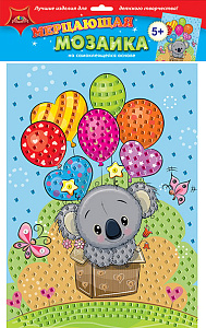 аппликация-мозаика мерцающая самоклеющаяся   коала  а3, 5+, с1573-70  /апплика