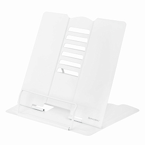подставка для книг и учебников brauberg white, регулируемый наклон, abs-пластик изображение подставка для книг и учебников brauberg white, регулируемый наклон, abs-пластик
