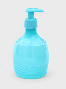 дозатор для жидкого мыла "волны"  бутылка с помпой 7,8*7,8*15,5 цвет ассорти 3785135