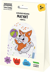 алмазная мозаика - магнит корги амм_48224 /трисовы