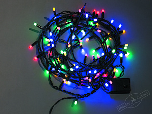 эл.гирл. 180л led мультицвет матовый 15,9м черн.провод ys-045* /holiday classics изображение эл.гирл. 180л led мультицвет матовый 15,9м черн.провод ys-045* /holiday classics