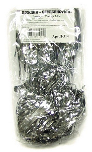 дождь серебро 7,5см*1,5м а4034д