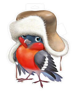 панно снегирь в шапке-ушанке а4 92.891.00 /империяпоздр изображение панно снегирь в шапке-ушанке а4 92.891.00 /империяпоздр