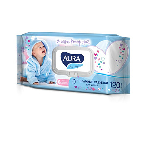 салфетки детские 100шт, ultra comfort п/п /аура изображение салфетки детские 100шт, ultra comfort п/п /аура