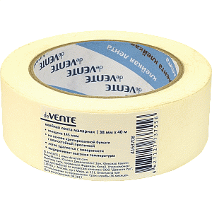 креп лента (малярная) 38мм*40м, 145мкм 4163708 /devente
