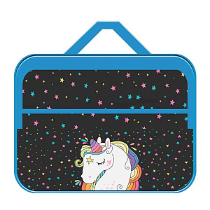 папка для труда а4  широкая  с ручками, молниясверху, ткань, ассорти, птр-111 /пчелка