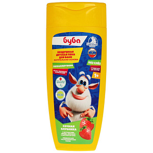 пена для ванн детская буба, сочная клубника, 250мл, 63467-buba-m /заботливаямама изображение пена для ванн детская буба, сочная клубника, 250мл, 63467-buba-m /заботливаямама