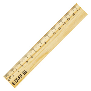 линейка 15см деревянная 210797 /staff