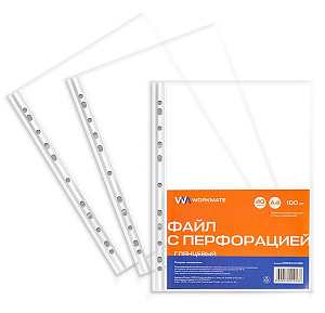 мультифоры  а4 40мкм (100шт./уп) глянцевая, workmate