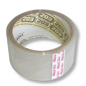 клейкая лента 48мм*57м прозрачная, nova roll 203