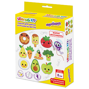 набор для шитья игрушки из фетра вкусняшки 10 игрушек 664734 /юнландия