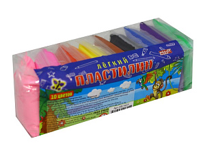 пластилин воздушный (легкий)  10цв.  нд-1796 /profit