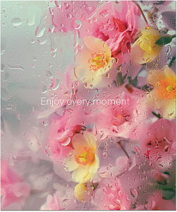 тетрадь 48л клетка  цветы за стеклом. мко, уф-лак,  3449  /полином