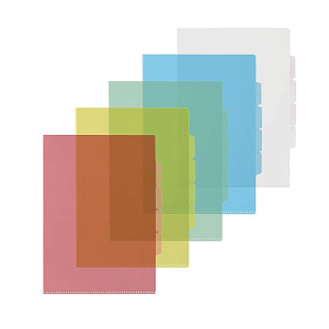 папка-уголок 3 отделения 0,15мм цвет ассорти